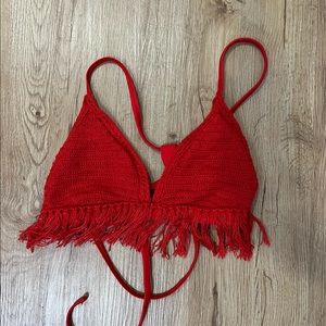 Fringe bikini top